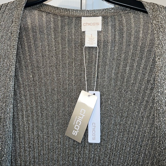 ⭐️NEW WITH TAGS⭐️ Women’s Chicos sweater cardigan size 1 - Picture 11 of 12
